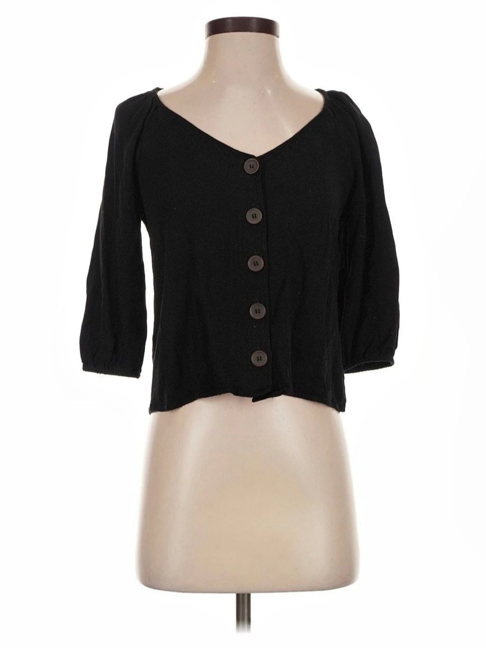 Sanctuary Black Rayon Blouse Size XXS Like New